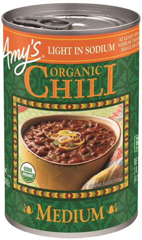 Amy&#39;s Chilis, Light in Sodium Organic Medium Chili, 14.7 Ounce