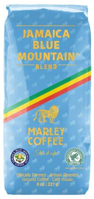 Marley Coffee Smile Jamaica, Jamaica Blue Mountain Blend Ground Coffee, 8 Ounce