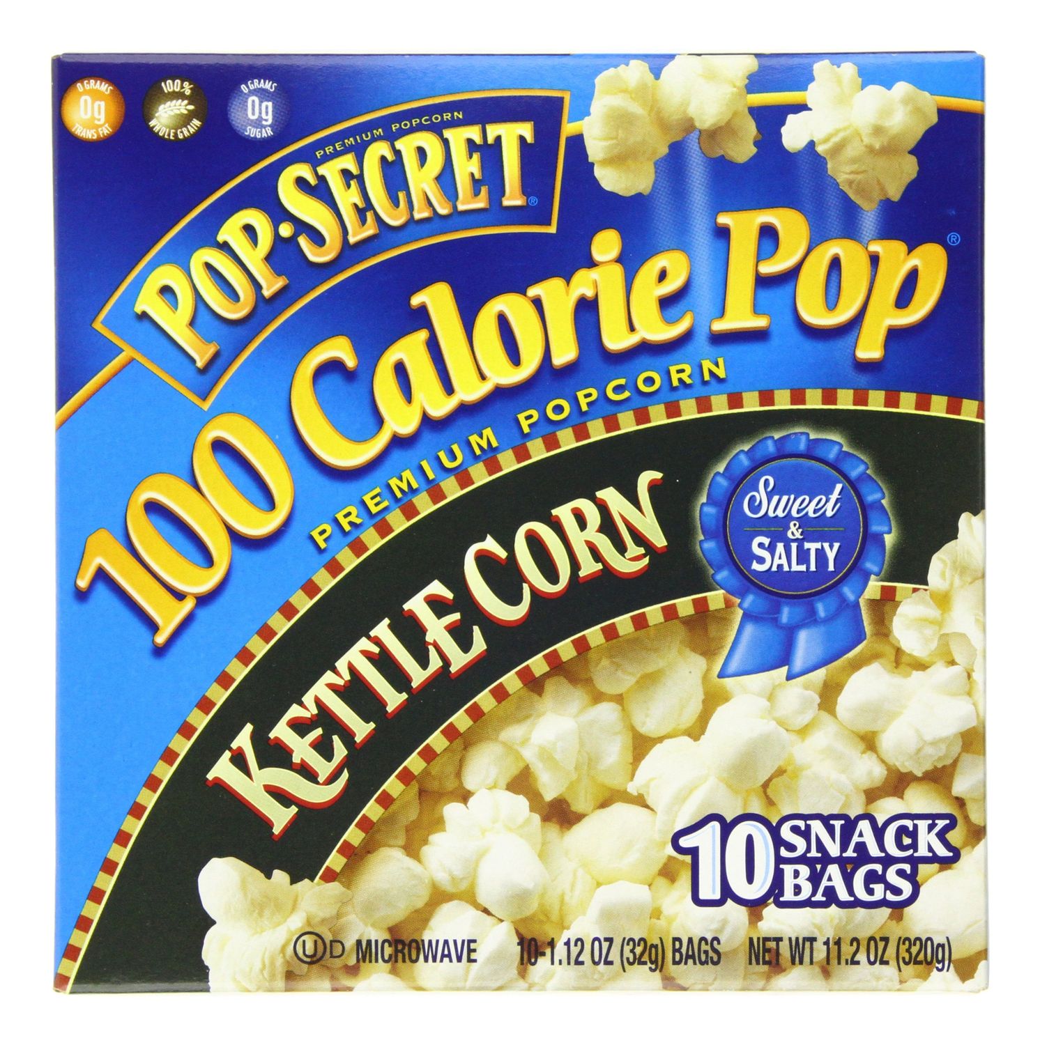 Pop Secret 100 Calorie Popcorn Kettle Corn, 10 ct, 11.12 oz