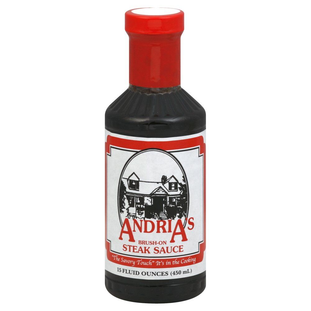Andria&#39;s Brush On Steak Sauce, 15 Ounce Bottle (Case of 12)