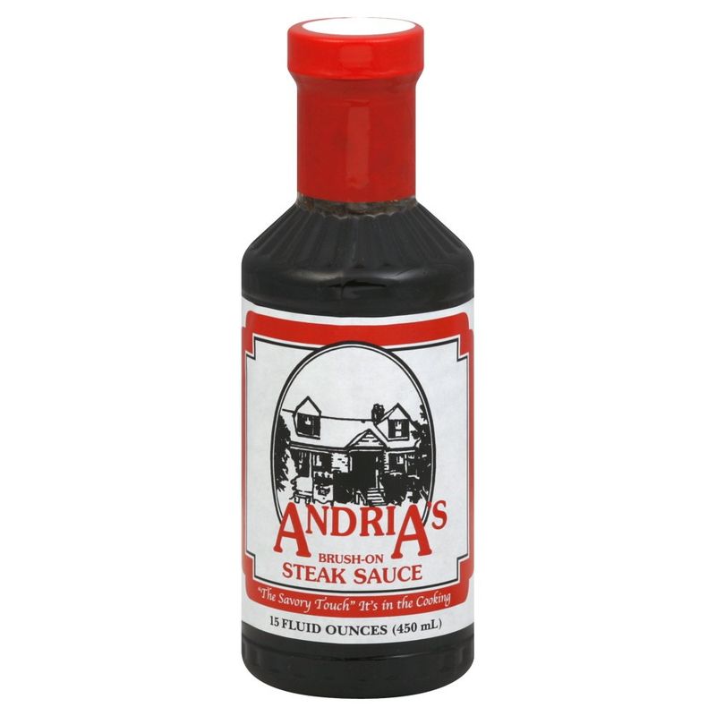 Andria&#39;s Brush On Steak Sauce, 15 Ounce Bottle (Case of 12)