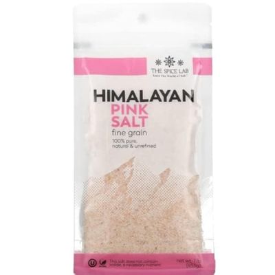 The Spice Lab Pink Himalayan Salt - Sea Salt (Fine) - 1 lb Bag - All Purpose Cooking &amp; Table Salt - Non GMO Kosher Sea Salt - Nutrient and Mineral Dense for Health - 100% Certified 4040