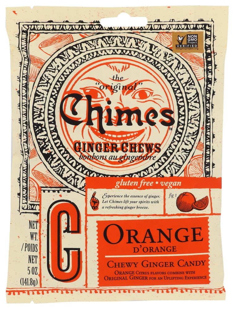 Chimes All Natural Orange Ginger Chews - 5 oz Bag