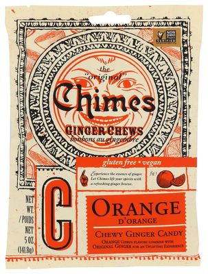 Chimes All Natural Orange Ginger Chews - 5 oz Bag