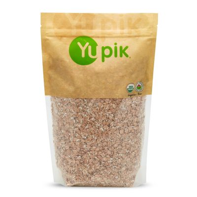 Yupik Organic Spelt Flakes, 2.2 lb, Non-GMO, Kosher, Vegan, Made from Raw Whole Grains, Steamed, Rolled, &amp; Lightly Roasted Flakes, Source of Fiber &amp; Iron, Ideal for Cooking &amp; Baking