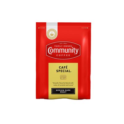 Community Coffee Caf Special, Medium Dark Roast Pre-Measured Coffee Pack, 3.0 Ounce Bag (Box of 20)