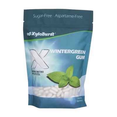 XyloBurst Gum | Xylitol Chewing Gum | Sugar Free, Gluten Free, Keto Friendly | Aspartame Free Gum For Oral Health | Wintergreen Gum | 500-Count Bag