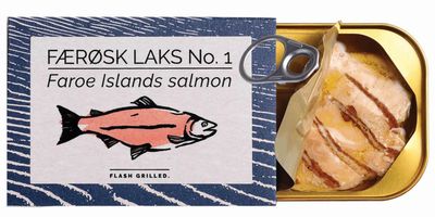 Canned Salmon Fillet in Oil by Fangst, Laks No. 1, Tinned Salmon, Sustainable Canned Fish, Flash Grilled, Keto, Omega 3 Rich, 110g Can