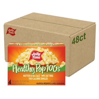Jolly Time 100 Calorie Healthy Pop Butter Microwave Pop Corn - 4 CT (pack of 12), Package may vary