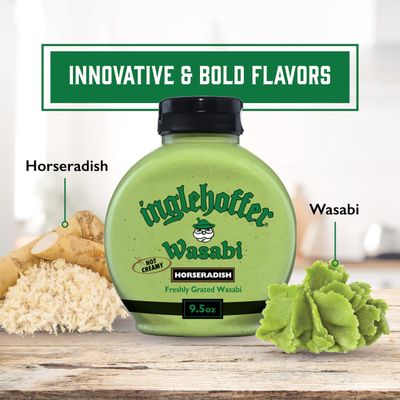 Inglehoffer Hot Creamy Wasabi Horseradish, 9.5 oz Squeeze Bottle