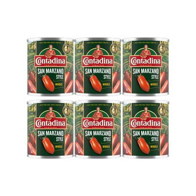 Contadina San Marzano Style Whole Tomatoes, 28 oz (Pack of 6 Cans)