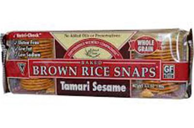 Edward &amp; Son&#39;s Tamari Sesame Brown Rice Snaps - Oven Baked, Whole Grain, Gluten Free, Low Sodium, Low Fat, Non-GMO Project Verified, USDA Organic - 3.5 Oz (Pack of 12)