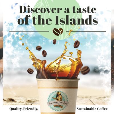 Hawaiian Paradise Coffee 100% Hawaiian Coffee Single Serve Cups- 18 Count- Medium Roast, Made in Hawaii - Compatible with Keurig