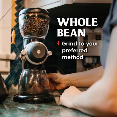 Death Wish Coffee Co. Whole Bean Dark Roast - USA Organic Coffee Beans Bundle/Bulk - Fair Trade Arabica & Robusta Coffee - Real Dark Roast Coffee Beans 16 Ounce (Pack of 2)