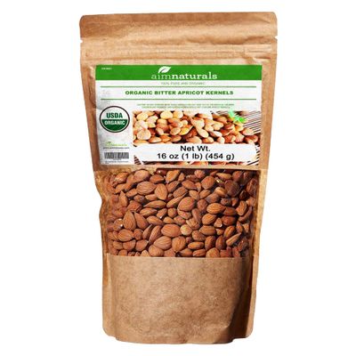 Bitter Apricot Kernels Organic Raw (1LB) -100% USDA Organic Certified - Product of Turkey (Free Electronic Book)