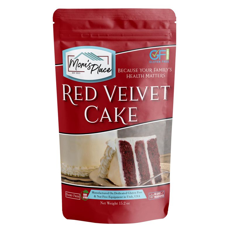 Mom&#39;s Place Gluten Free Red Velvet Cake Mix Dessert