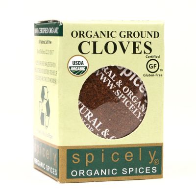 Spicely Organic Cloves Powder 0.40 Ounce ecoBox Certified Gluten Free