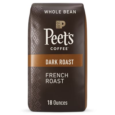 Peet&#39;s Coffee, Dark Roast Whole Bean Coffee - French Roast 18 Ounce Bag