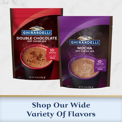 Ghirardelli Hot Chocolate Pouch, Mocha, 10.5 Ounce