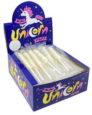 Adams &amp; Brooks, Inc. Unicorn Pops 48 Count Individually Wrapped Unicorn Lollipops Great for Party Favors, Candy Buffets (Vanilla (White))