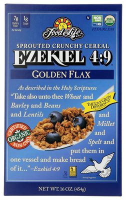 Ezekiel 4:9 Golden Flax Sprouted Grain Crunchy Cereal 16 oz (Pack of 3)