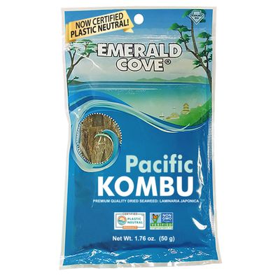 Emerald Cove Pacific Kombu Dried Seaweed, Silver Grade, 1.76 Ounce Bag