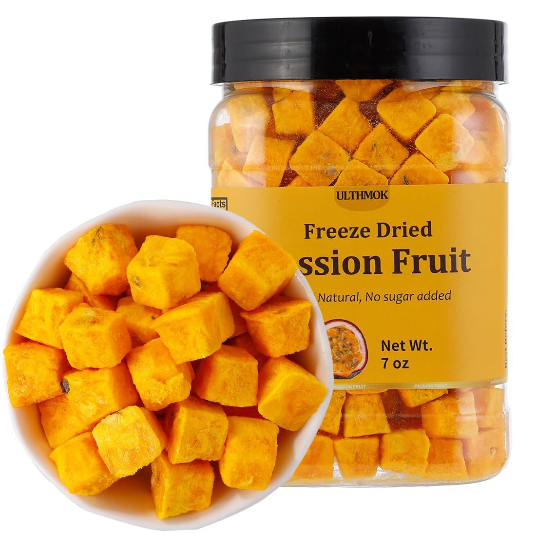 Premium Freeze Dried Passion Fruit 7 Oz/199g,Frozen Passion Fruit Tea,100% Natural &amp; No Additives.