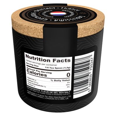 Fleur de Sel - Premium Sea salt from Guerande France - Flaky Sea Salt from the Celtic Sea - Salt Cork box - 3.5 Oz (100g)