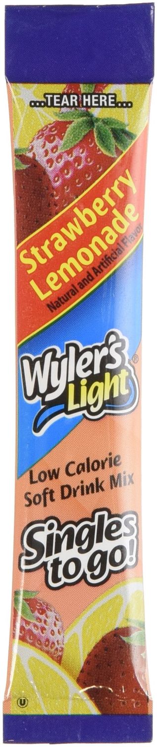 Wylers Light Singles-To-Go Sugar Free Drink Mix, Peach Iced Tea, 8 CT Per Box (Pack of 4)