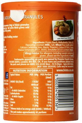Bisto Gravy Granules for Chicken 170g Drum - Pack of 6