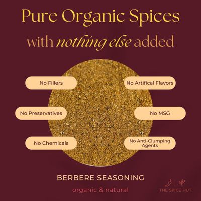 Berbere Ethiopian Organic Seasoning, Authentic African Cooking Spice Blend, The Spice Hut, 2 Ounce