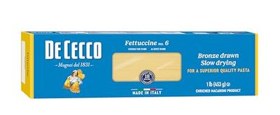 De Cecco Semolina Pasta, Fettuccine No.6, 1 Pound (Pack of 5)