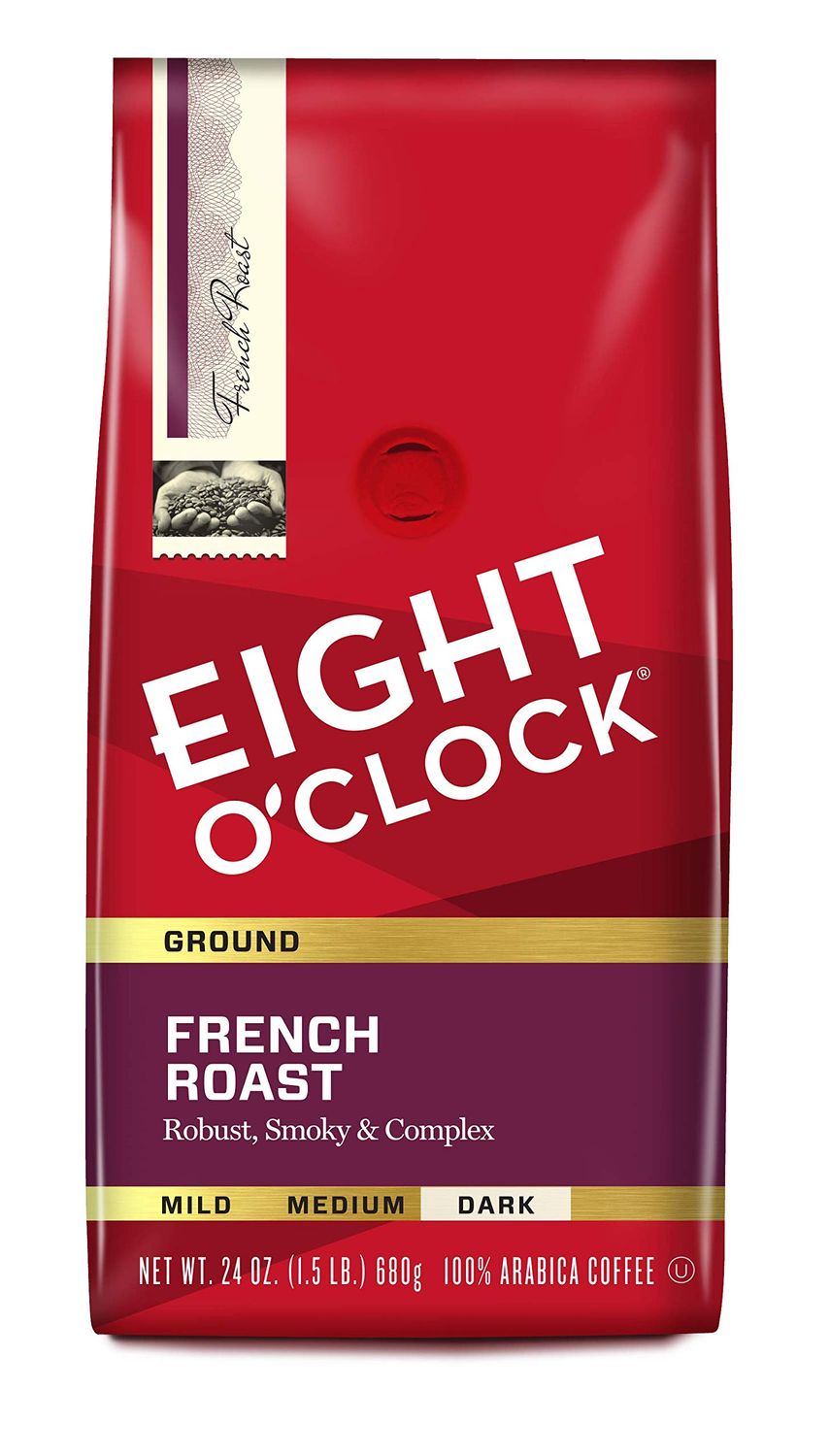Eight O&#39;Clock Ground Coffee, French Roast, 24 Ounce