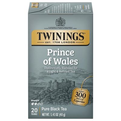 Twinings Prince of Wales Tea - Classic, Mellow Caffeinated Black Tea Bags Individually Wrapped, 20 Count