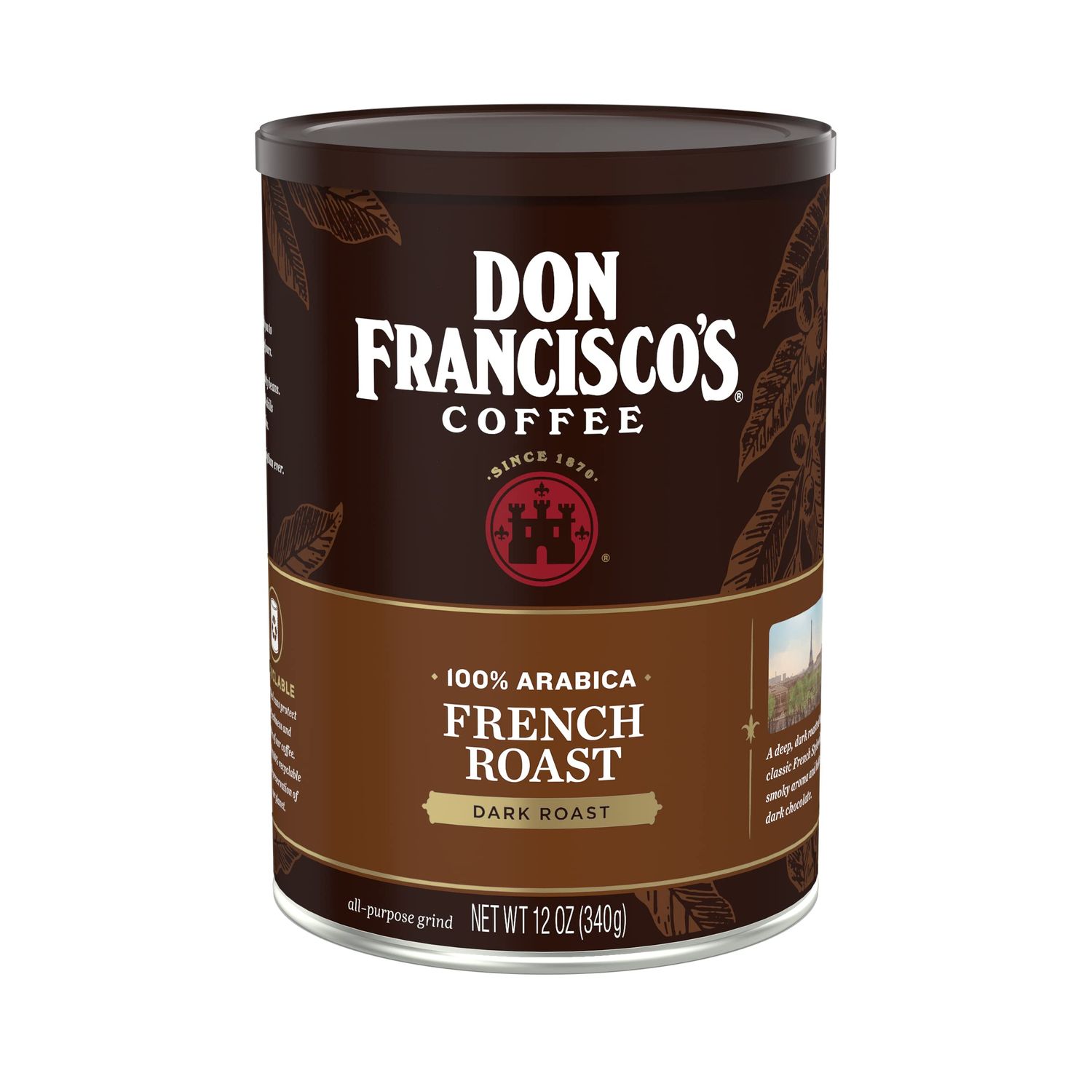 Don Francisco&#39;s French Dark Roast Ground Coffee, 12 oz Can