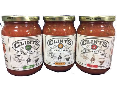 Clint&#39;s Texas Salsa Sampler 16oz Jar (Pack of 3 Different Flavors)