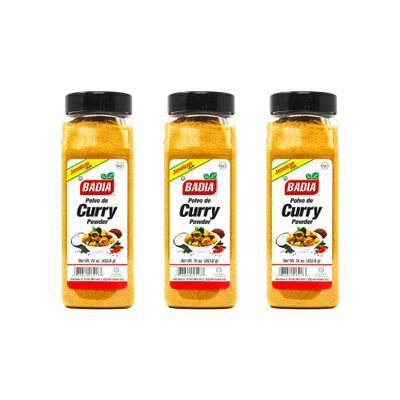 Badia Spices inc Curry Powder, 16-Ounce (Pack of 3)