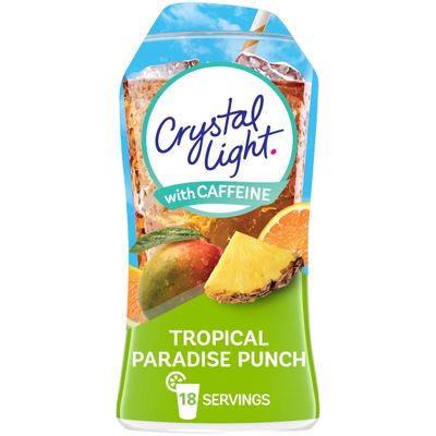 Crystal Light Liquid Tropical Paradise Punch Naturally Flavored Drink Mix with Caffeine, 1.62 fl oz Bottle