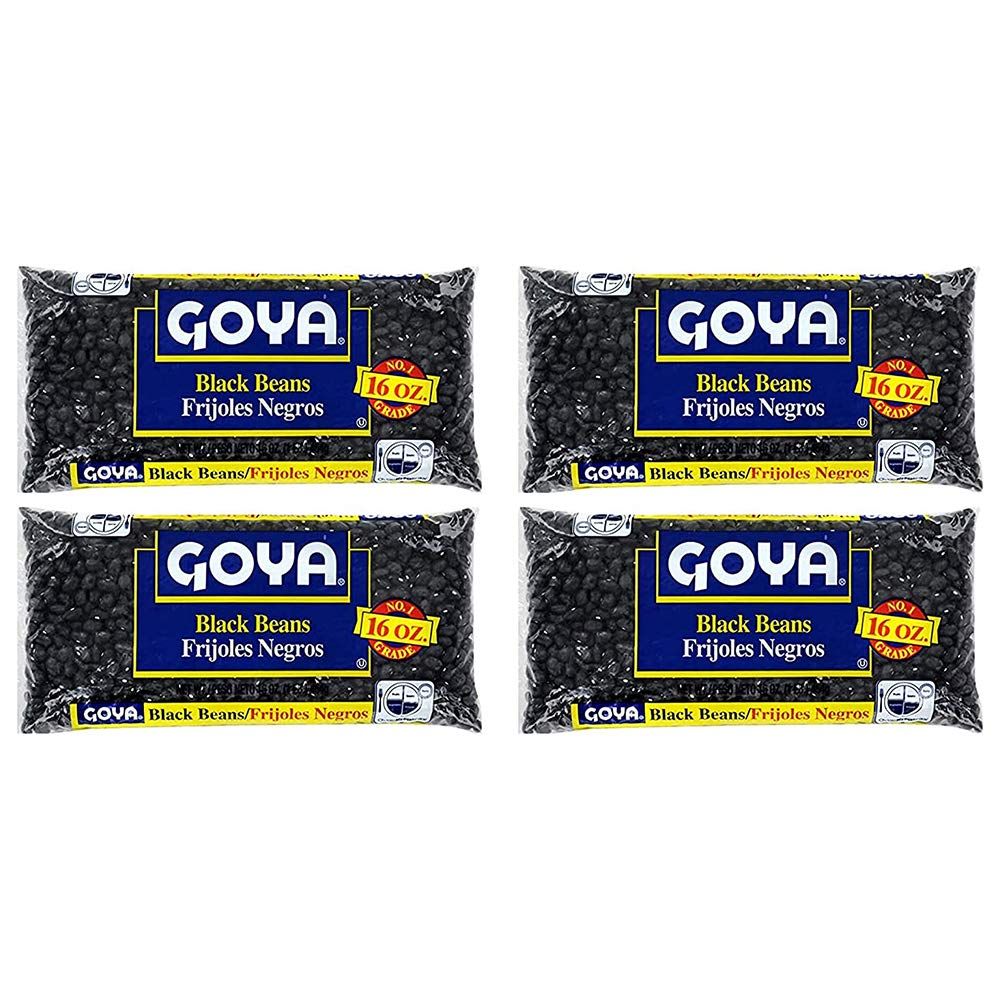 Goya Black Beans Dry 14oz (Pack of 4)