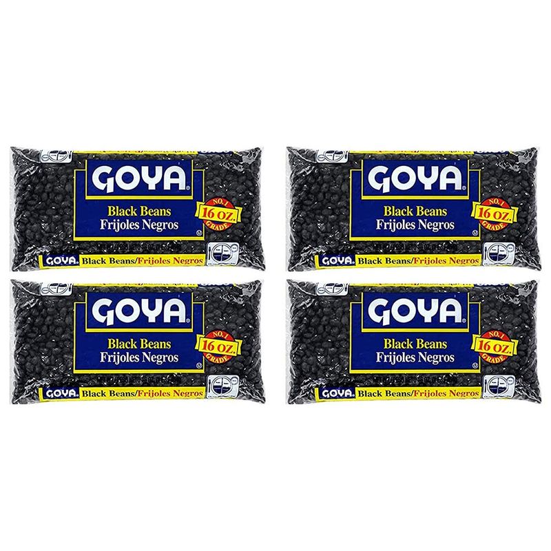 Goya Black Beans Dry 14oz (Pack of 4)