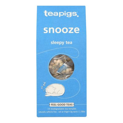 Teapigs Organic Snooze Herbal Tea Made With Whole Herbs and Fruits (1 Pack Of 15 Tea Bags)