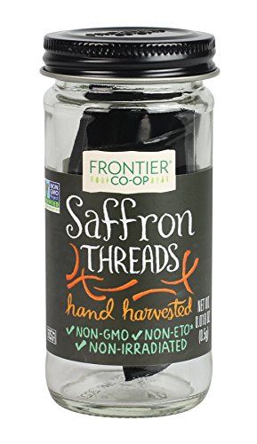 Frontier Co-op Saffron Threads, 0.018 Ounce Bottle, Hand Harvested, For Mediterranean, Arabian and Indian Recipes, Kosher