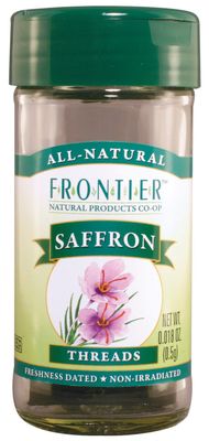 Frontier Co-op Saffron Threads, 0.018 Ounce Bottle, Hand Harvested, For Mediterranean, Arabian and Indian Recipes, Kosher