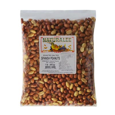 Naturalee Peanuts, With Skin Spanish Peanuts 1 lbs - Roasted &amp; Salted - Heart Health, High Protein