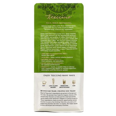 Teeccino Maya Herbal Coffee Caffe Dark Roast French Roast Organic 11 oz.