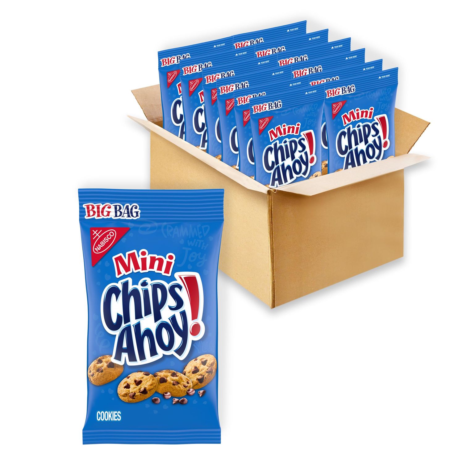 CHIPS AHOY! Mini Original Chocolate Chip Cookies, Big Bag, 12 - 3 oz Packs
