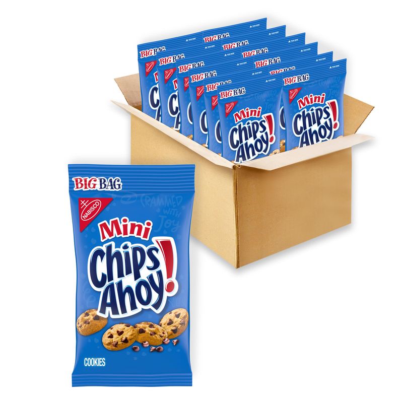 CHIPS AHOY! Mini Original Chocolate Chip Cookies, Big Bag, 12 - 3 oz Packs