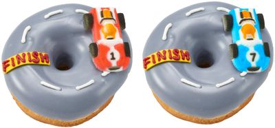 Lucks Dec-Ons Decorations Molded Sugar Cupcake Topper, Mini Race Cars Assortment, 2 Inch, 50 Count