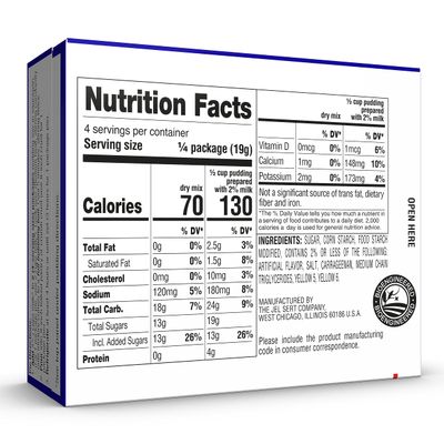 My-T-Fine Pudding Dessert Mix, Vanilla, Fat Free, 2.75 Oz, Pack of 12