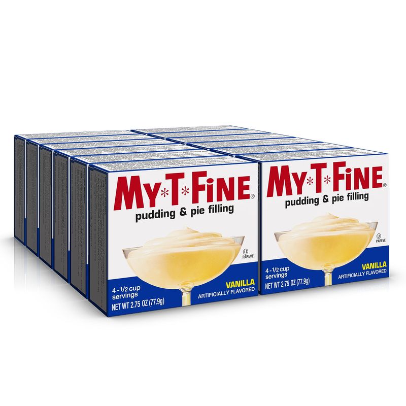 My-T-Fine Pudding Dessert Mix, Vanilla, Fat Free, 2.75 Oz, Pack of 12